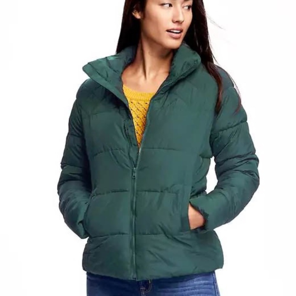Black puffer jacket